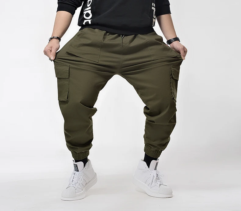 

Plus 7XL 6XL Hip Hip Streetwear Men's Camouflage Joggers Pants 2019 Men Cargo Pant Trousers Elastic Waist Harem Pant Men