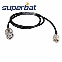 Superbat RF коаксиальный кабель BNC прямой штекер к UHF прямой штекер помощью соединительного кабеля RG58 30 см