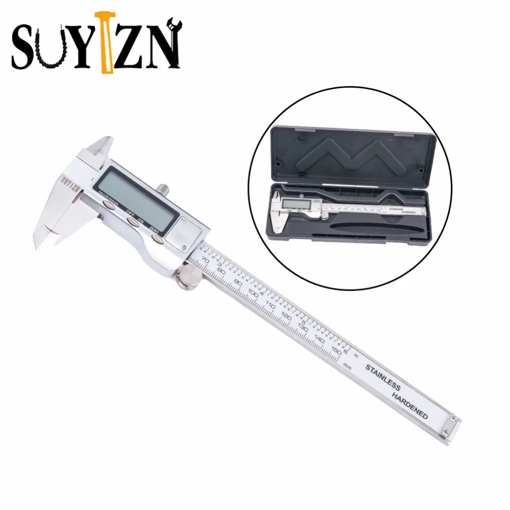 

Digital Caliper LCD Display 0-150mm/6" Stainless Steel Metal Casing Vernier Calipers Gauge Micrometer Micrometer Caliper ZK30