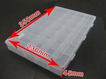 

Free shipping electronic tools / clamshell electronic components box / parts box / Chip box 24 spaces / 35 * 23 * 4.5CM
