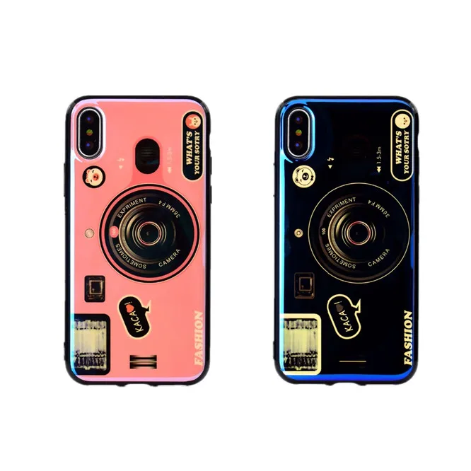 3D Kawaii Camera Blue Ray Case For iPhone X XS 10 8 8P 7 plus 6 s 6s 6plus 7plus Funda Super Cute Phone Shell Gifts |