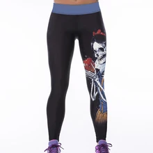 Новые модные женские брюки с цифровым принтом с высокой талией, обтягивающие эластичные леггинсы для фитнеса