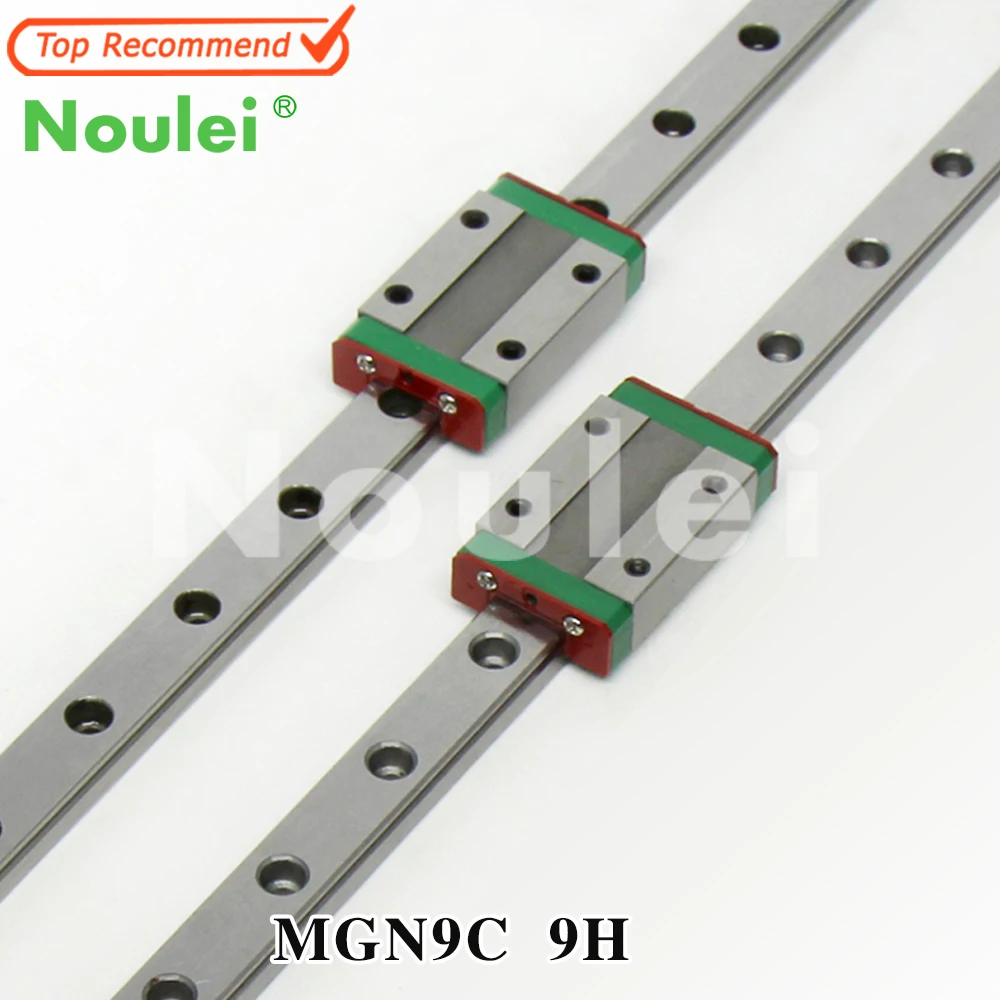Новые линейные направляющие MGN9 Noulei 3 шт. + mini MGN 9 MGN9C MGN9H блок 100 мм 200 300 350 400 500 для