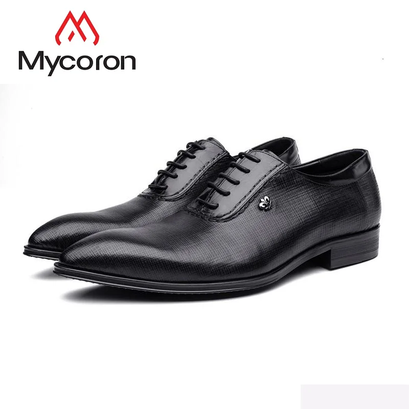 

MYCORON Men Dress Shoes Luxury Product Wedding Oxford Shoes Men Boots Elegant Suit Shoes Leather Flats Shoes Zapatilla Hombre