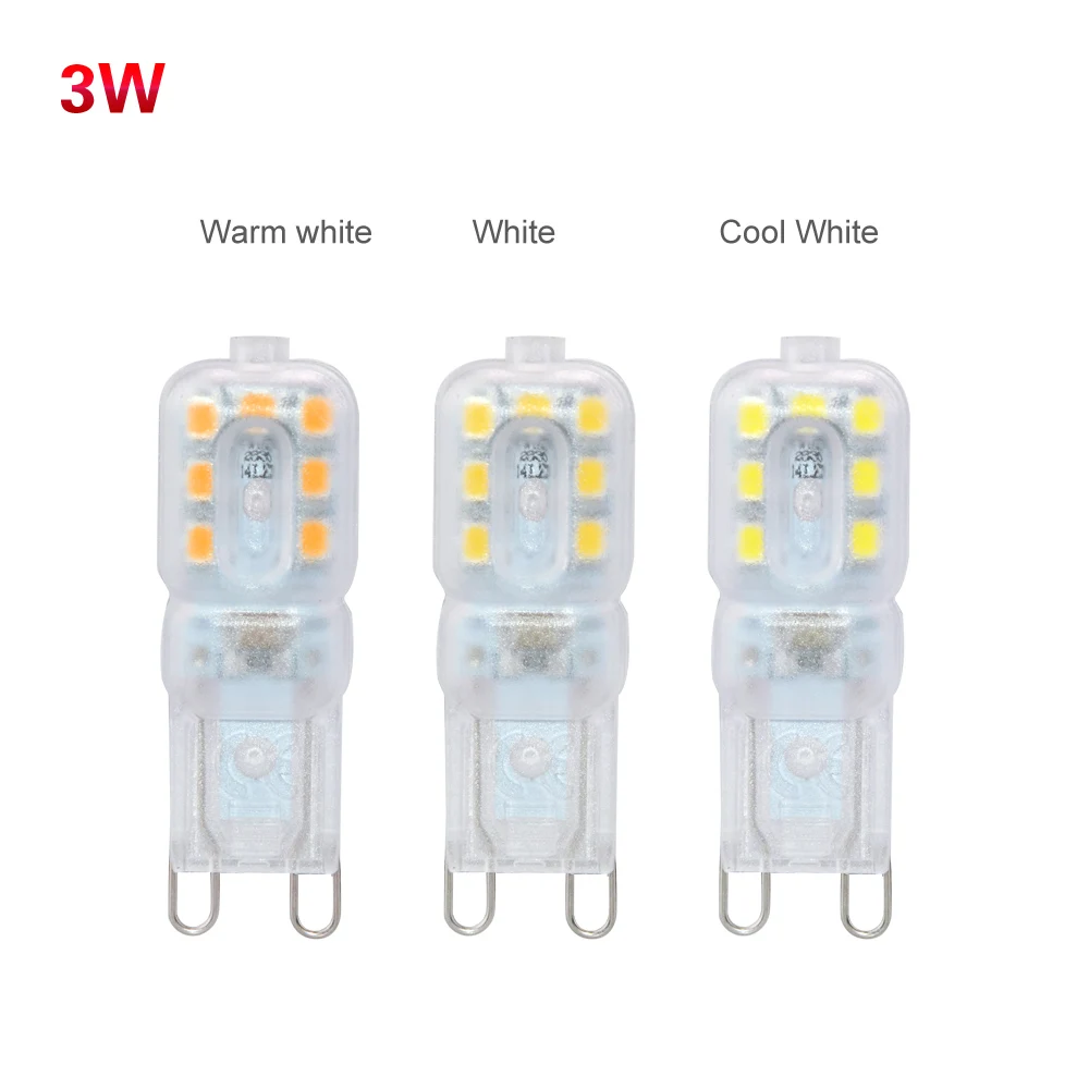 1 шт. G9 Светодиодная лампа 3 Вт 5 2835 SMD 120 В с регулируемой яркостью лампочка