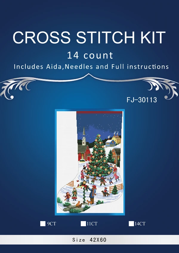 Oneroom, вышивка в виде рождественских носков, сделай сам, пейзаж, вышивка крестом, наборы, 14CT вышивка крестом, наборы для вышивания, 2 - Цвет: Сливовый