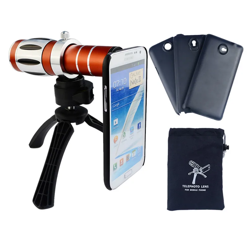 

High-end 20x Zoom Telephoto Telescope Lens Kit For Samsung Galaxy S6 S7 edge Plus note 2 3 4 5 Tripod Phone Cases Camera Lenses
