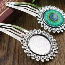 20 мм, 5 шт., высокое качество, античный посеребренный медный материал, заколка для волос, заколка для волос, основа для установки, кабошон, камея, J5-22