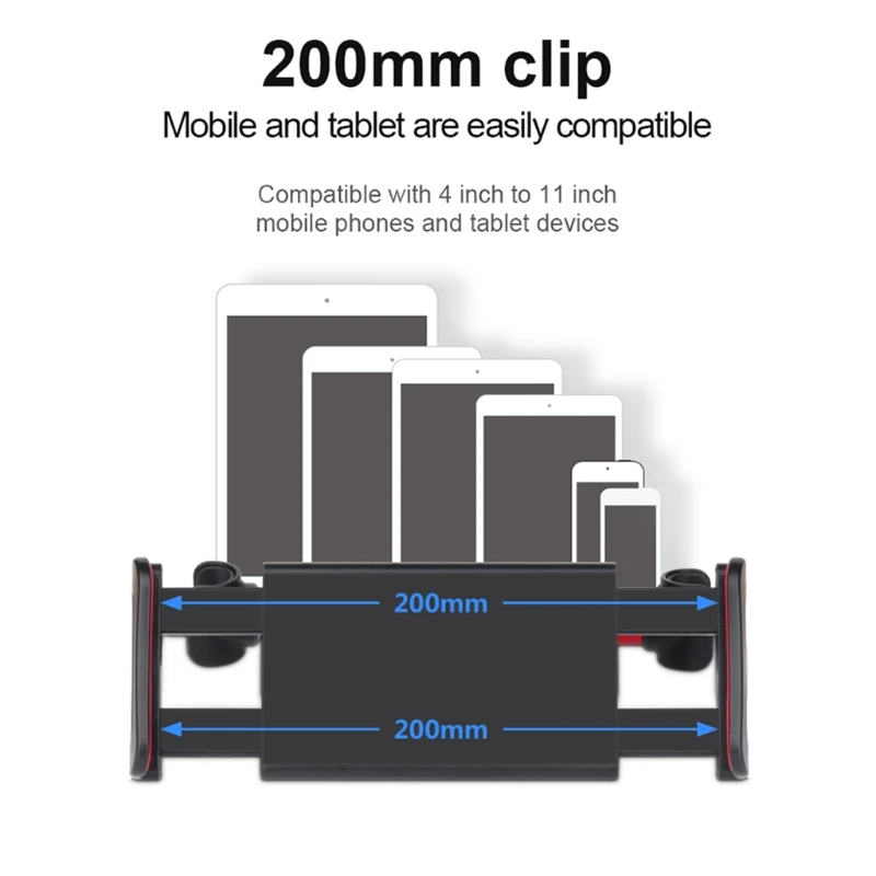 360 Поворот заднем сиденье автомобиля подголовник горе стенд держатель для 4 "-11" телефона Tablet