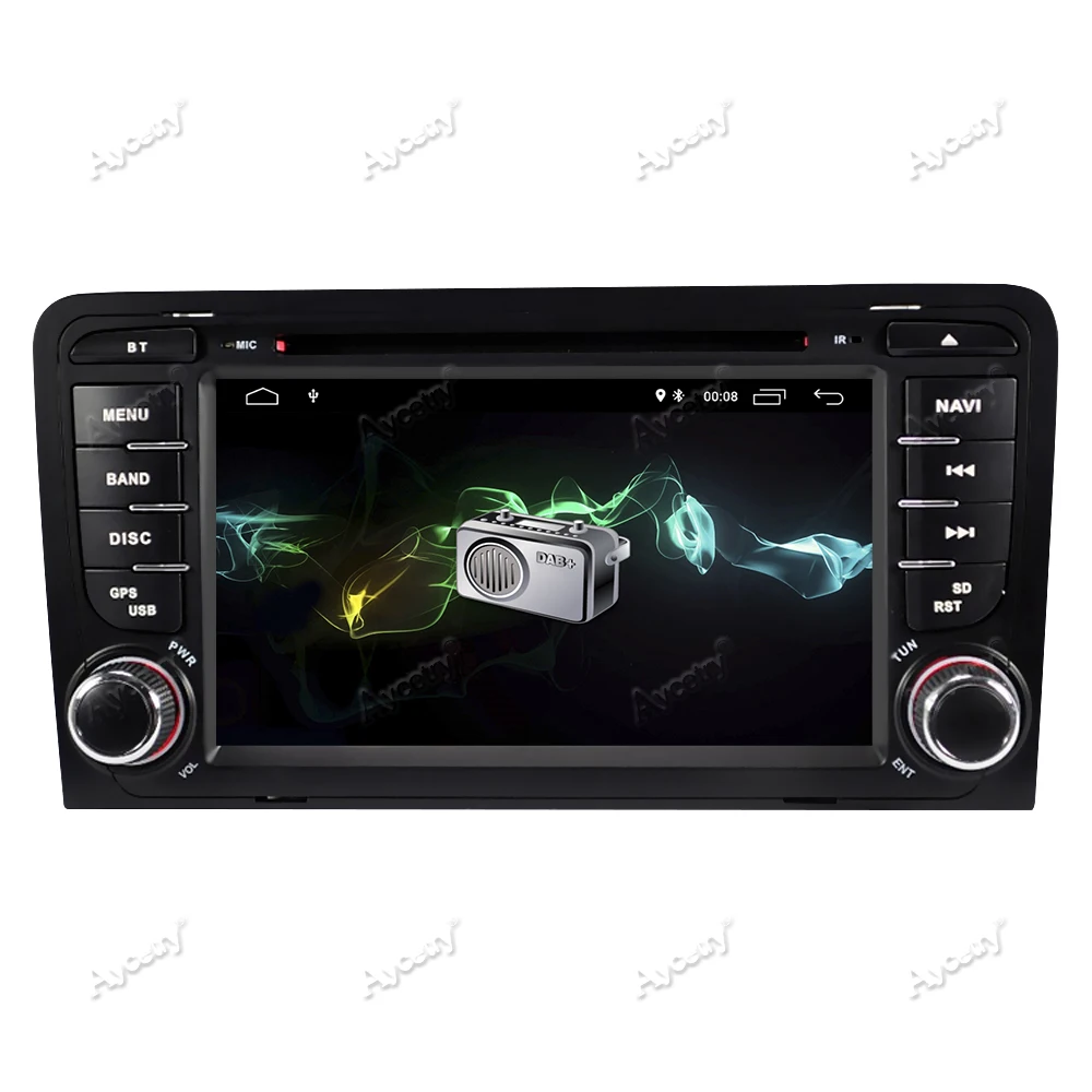 Cheap IPS DSP For Audi A3 S3 2002-2013 4G RAM 64G 8 core 2 din Android 9.0 car radio multimedia dvd player GPS navigation obd2 dvr DAB 21