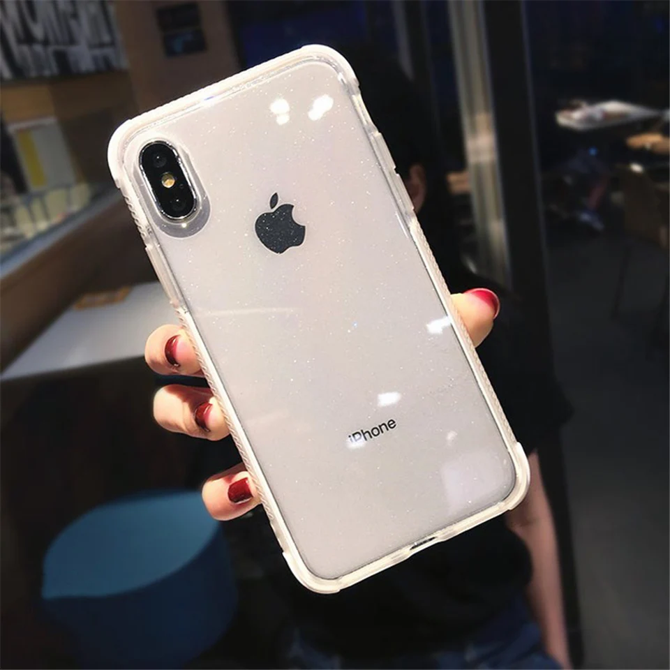 Lovebay однотонный Блестящий порошковый чехол для телефона для iPhone 11Pro Max 6 6s 7 8 Plus X XR XS Max Мягкий ТПУ для iPhone 11 задняя крышка