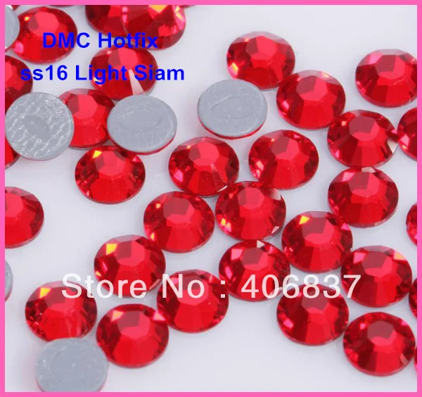 

Free Shipping! 1440pcs/Lot, ss16 (3.8-4.0mm) High Quality DMC Light Siam Iron On Rhinestones / Hot fix Rhinestones