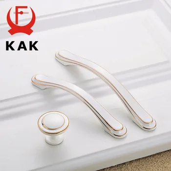 KAK Modern Zinc Alloy Cabinet Handles Kitchen Cupboard Door Pulls Drawer Knobs Fashion Handles Wardrobe Pulls Furniture Handle