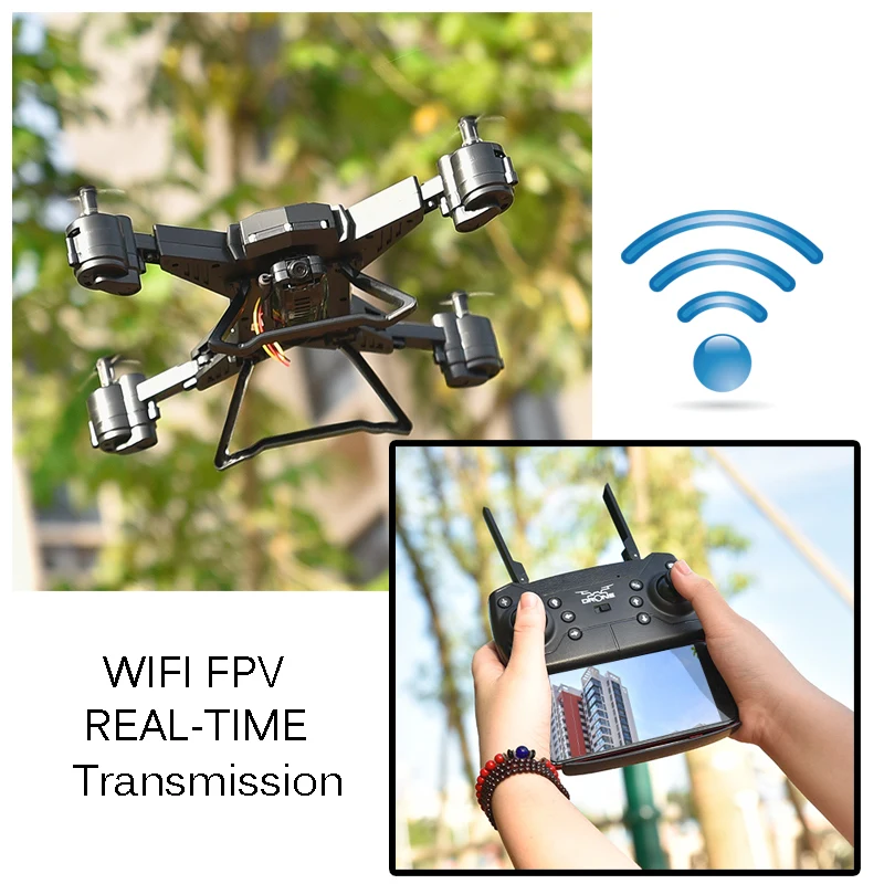 Квадрокоптер с дистанционным управлением камерой 1080P или 0.3MP WIFI FPV складной