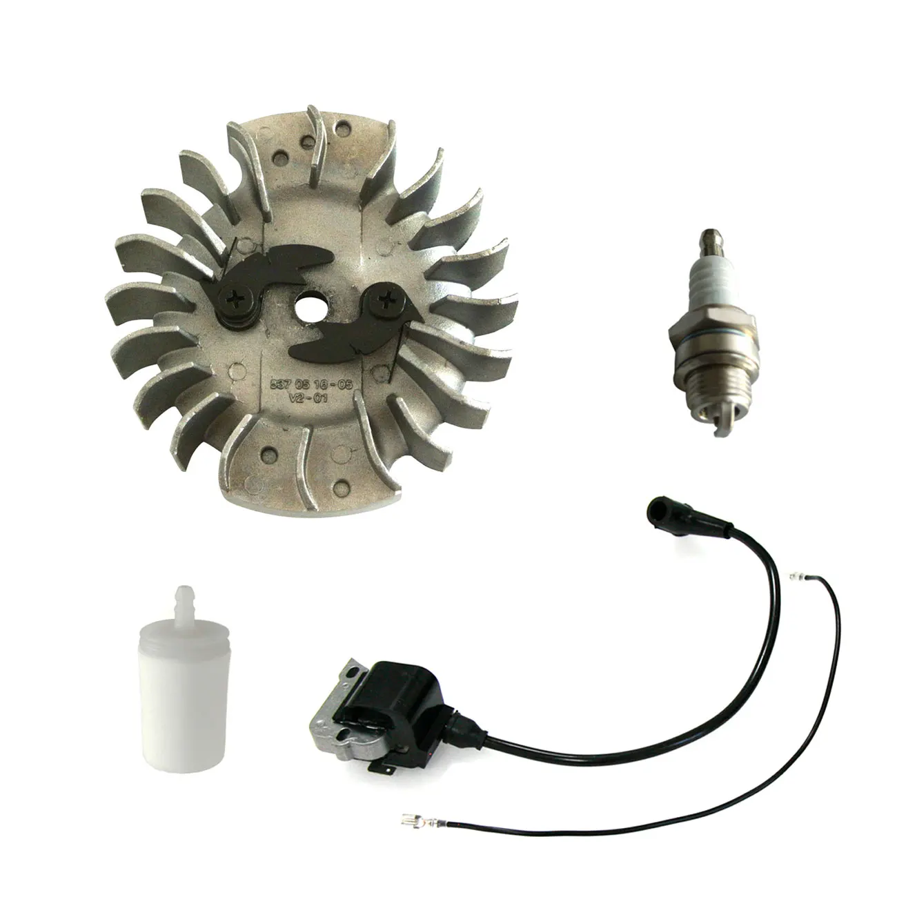 Flywheel & Ignition Coil & Spark Plug & Fuel Filter For Husqvarna 61