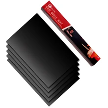 TTLIFE 5 Pcs Non-Stick Surface Heat Resistant BBQ Grill Mats Durable Barbecue Baking Mats Grill Pad Sheets For Outdoor Picnic