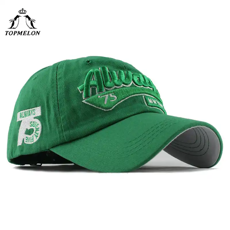Topmelon Always 75 Hat Adjustable Letters Embroidery Baseball Cap