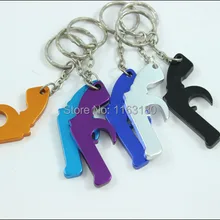 300 шт./лот револьвер брелок/открывалка для бутылок-металлическая машина брелок пистолет металлический пистолет
