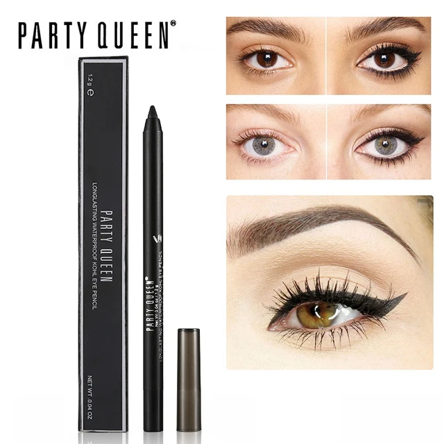 Party Queen Gel Eyeliner Pencil Long Lasting Waterproof Matte Black