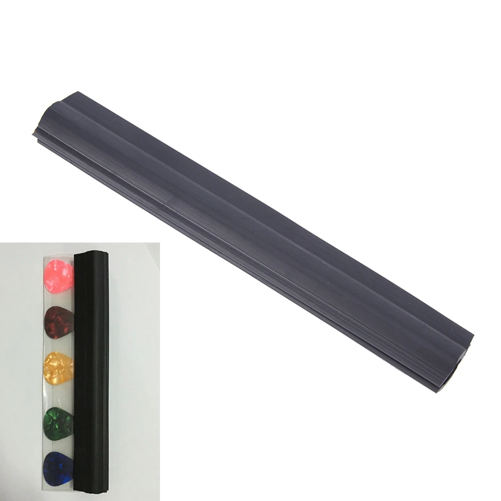Black Rubber Electronic Guitar Pick Holder Music Microphone Stand Picks 1Pc | Спорт и развлечения
