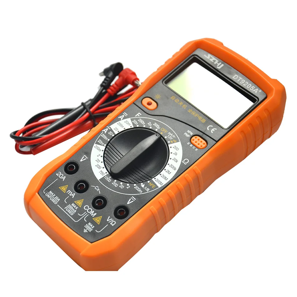 Digital Multimeter 9205 M Mobile Computer Repair Large Screen Anti-vibration Sleeve Metal Shield Anti-interference Ability