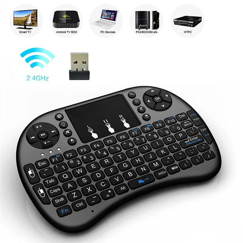 Беспроводная клавиатура i8 русская версия 2 4 ГГц Air Mouse ручная для Android TV BOX