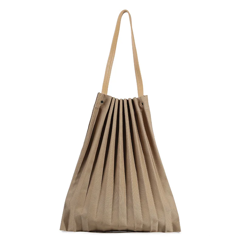 

Pleated Bag for Women Fashion Lady Hand Tote Fashion Polyester Open Designer Personality Bags