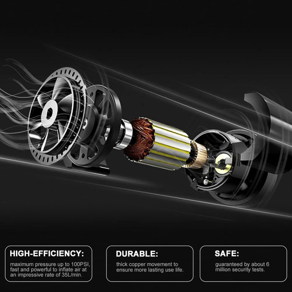 Digital Tire Inflator DC 12 Volt Car Portable Air Compressor Pump 150 PSI Car Air Compressor for Car Motorcycles Bicycles