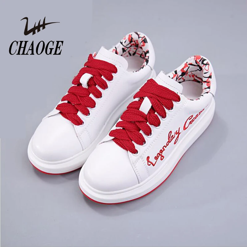 2017 spring and autumn new solid color leather ladies single sports shoes with flat anti skid