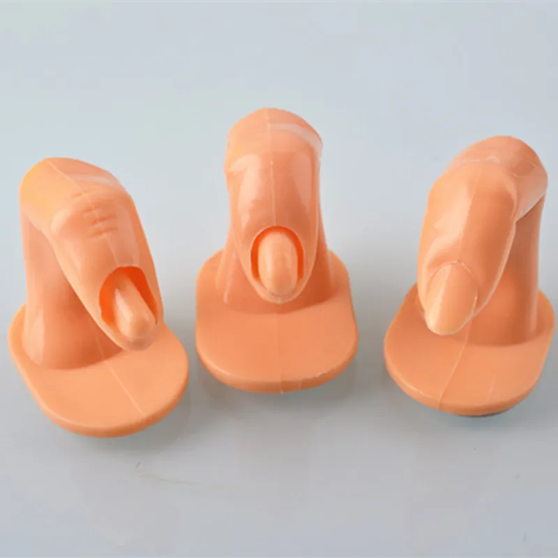 

1PC False Finger With Tips Nail Art Acrylic Model For Practice Makeup Trainer Nails Manicure Tools Model A/B/C