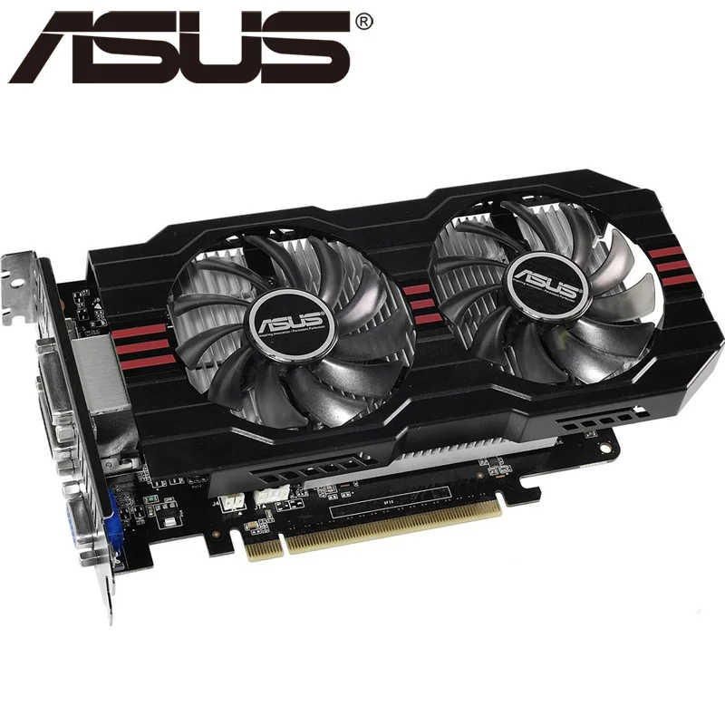 ASUS видеокарта Оригинал GTX 750Ti 2 Гб 128 бит GDDR5 видеокарты для nVIDIA Geforce GTX750Ti Hdmi Dvi б/у VGA