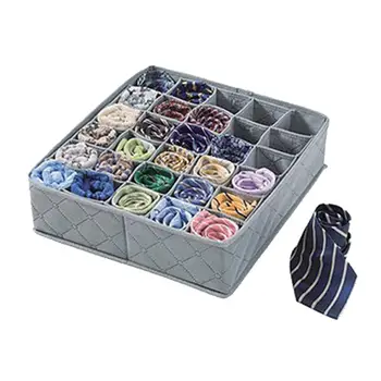 

30 Grids Bamboo Charcoal Storage Box Fold Underwear Ties Socks Drawer Organizer