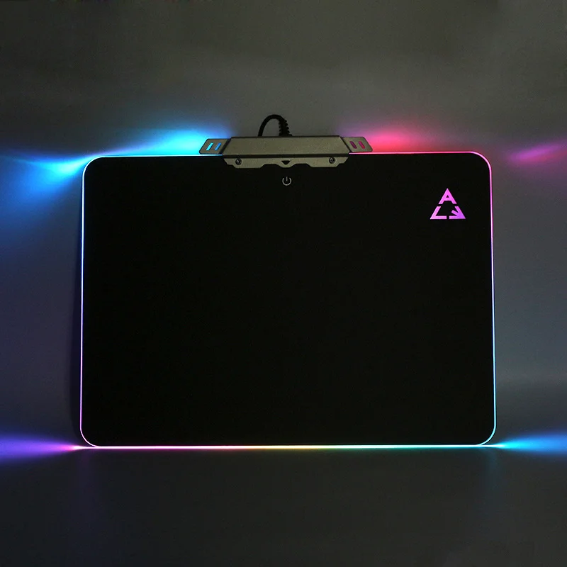 

PRO Gaming Hard Mouse Pad RGB Lighting PVC Non-Slip Mice Mat Silicone Bottom USB Lighting Mousepads For PC Laptop LOL CS