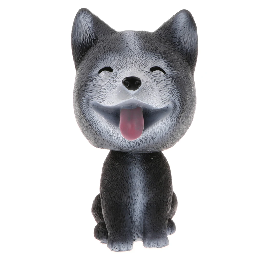 Shaking Head Corgis Lucky Dog Puppy Bobbing Heads Bobblehead Toy Aniaml Figures Car Home Decoration Ornament Kids Toys Gift