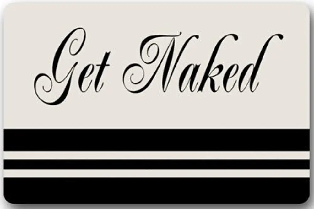 Memory Home Get Naked Doormat Indoor Outdoor Shower Bathroom