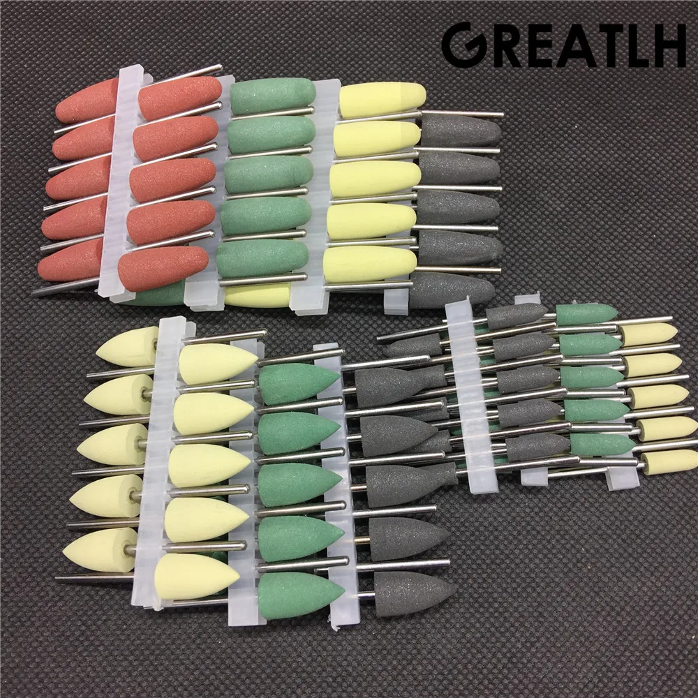 100pcs Dental SILICONE Polishers Resin Base Acrylic Polishing Burs 2