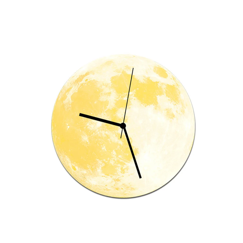 Настенные часы домашний декор-светящиеся лунные настенные часы 3D Игла DIY светящиеся Подвесные часы в гостиную Декор для спальни