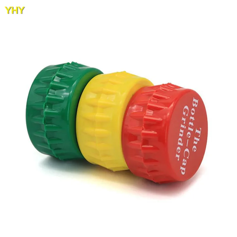 The bottle cap grinder Mini Metal Grinders for Tobacco 2 layer Dry Herbs Grinder Crusher Herbal Smoking Accessories Grinders 02
