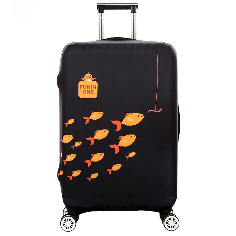 TRIPNUO Дорожный чемодан защитные чехлы эластичные Мультяшные рыбки багажные Чехлы для 18-32 дюймов толстый чехол для чемодана - Цвет: T5184