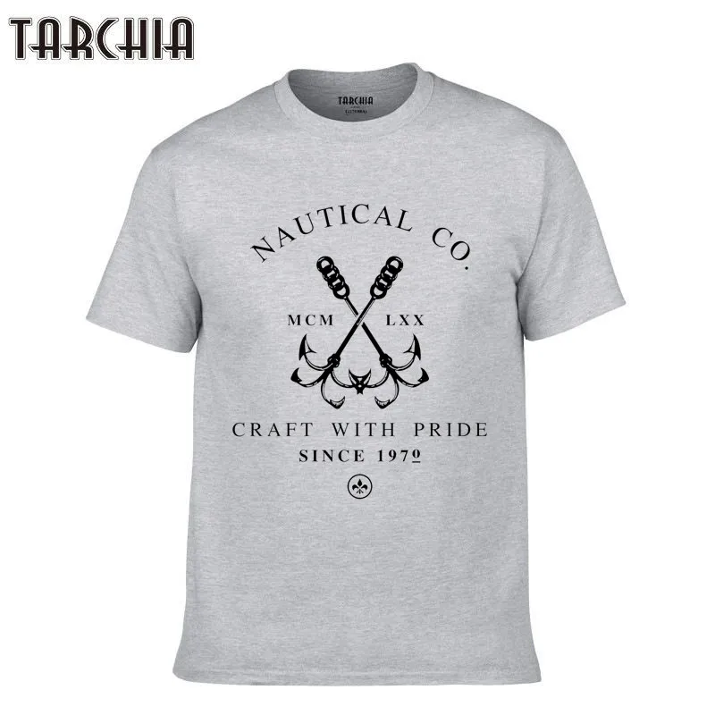 Футболка TARCHIA мужская с коротким рукавом хлопок Повседневная брендовая тенниска