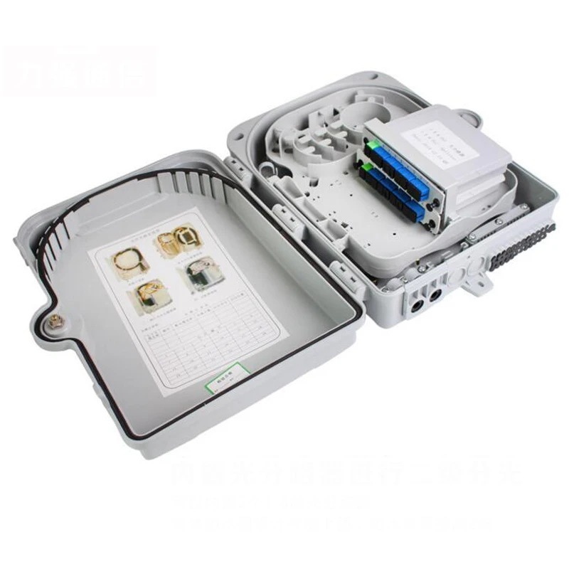 

FTTH 16 Core Fiber Optic Splitter Termination Box 16 port optical fiber distribution box FTTX Fiber Optic Box Splitter Box