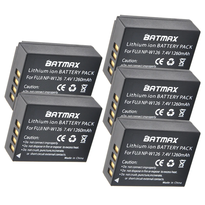 5 Pz/Lotto 1260Mah Np-W126 Np W126 Batterie Per Fujifilm Fuji X-Pro1 Xpro1 X-T1 Xt1 Lente Intercambiabile All'Ingrosso