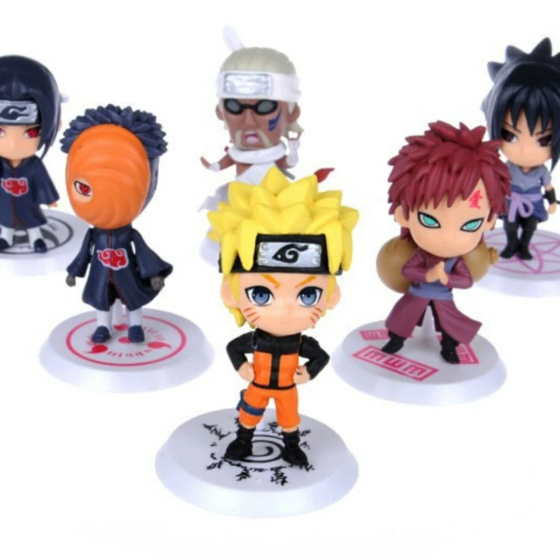 6 шт./компл. аниме sasuke Набор фигурок фигурка ПВХ игрушки фигурку для