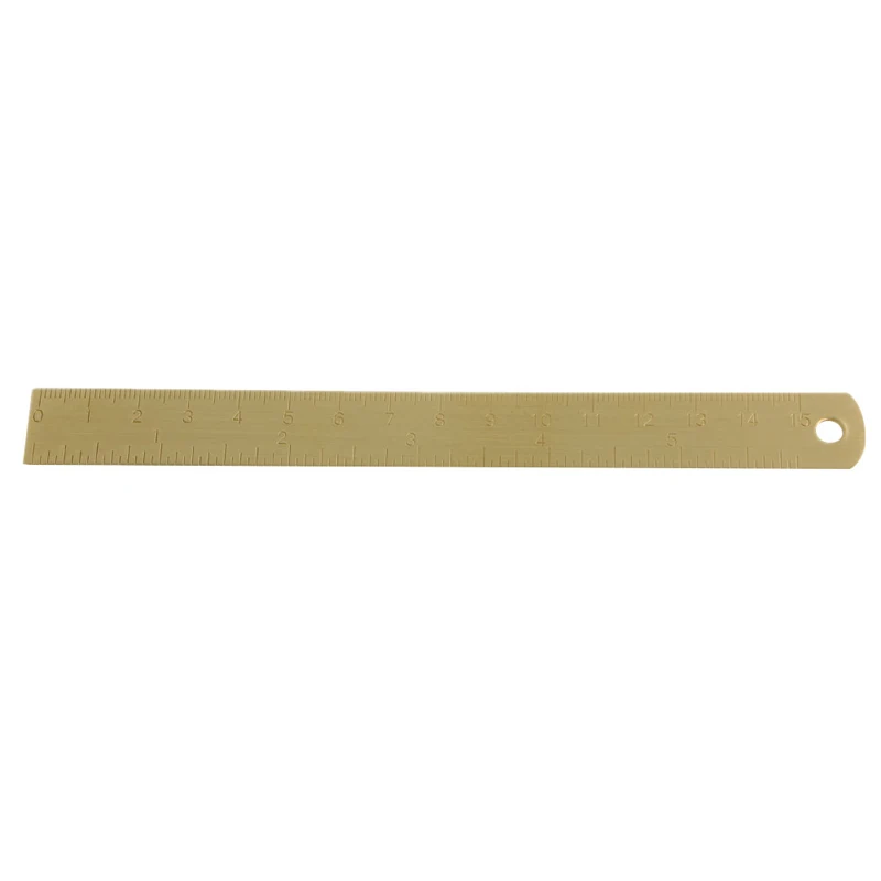 Outdoor Brass Ruler Bookmark Double Scale Cm&Inch Digital For Traveler Notebook Outdoor Brass Ruler Bookmark Double Scale Cm&Inch Digital For Traveler Notebook