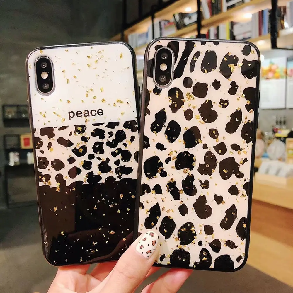 

Case For Samsung Note 9 Case For Samsung Galaxy Note 8 Case Glitter Leopard Print Marble Luxury Cover For Samsung S8 S9 Plus
