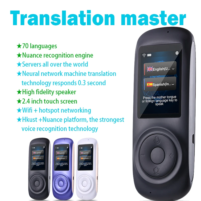 

Interpreter T2 traducteur langue 70 kinds translator traducteur vocal instantan portable simultaneo multilingue de voyage multi