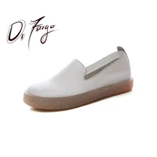 DRFARGO/женские слипоны из натуральной кожи на плоской подошве; женская повседневная обувь с круглым носком на толстой подошве; сезон весна-осень; мягкая обувь; женские лоферы