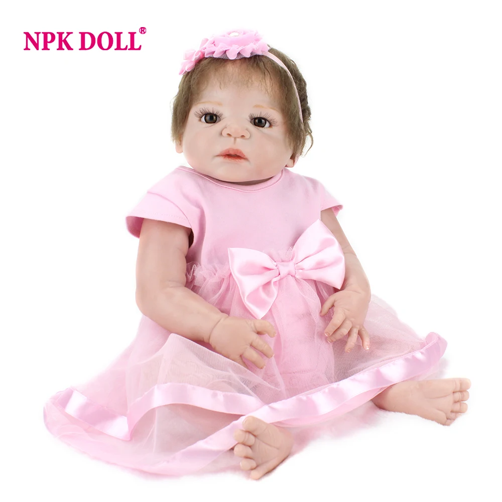 

NPKDOLL 55 cm Doll Reborn Full Body Soft Silicone Reborn Realistic Newborn Reborn Babies Dolls For Girls Toys Prince Doll