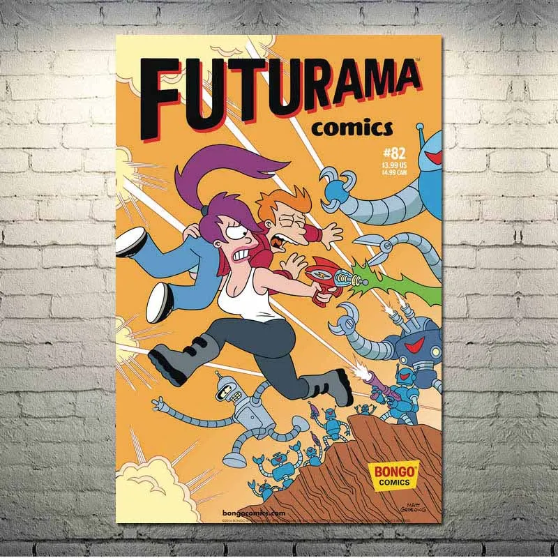 Futurama мультфильм аниме искусство шелк Холст плакат 13x20 24x36 дюймов настенные панно-001 - Цвет: picture 4