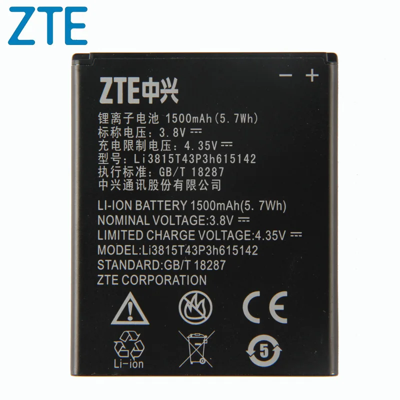Original ZTE Li3815T43P3h615142 phone battery For ZTE Amazing A4c
